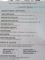 River Crab Blue Water Inn menu