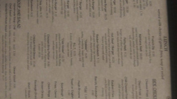 Hitchin' Post menu