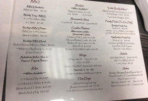 Rocky Mount Smokehouse menu