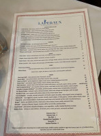 Laperaux Bistro menu