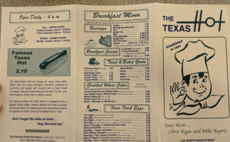 Texas Hot menu