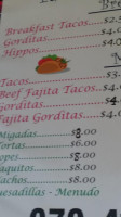 Tacos More menu