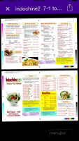 Indochine menu