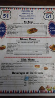 Fifty One Diner menu