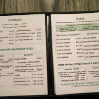 The New Frontier Steakhouse menu