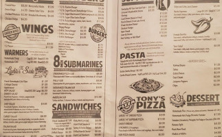 Tony's Original Restaurants menu