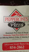 Pepperoni's Pizza menu