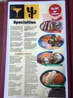 Taxco Restaurant menu