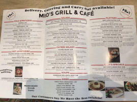 Mio’s Grill Cafe menu
