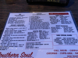 Southern Soul BBQ menu