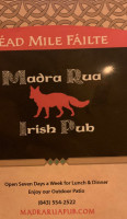 Madra Rua Irish Pub food