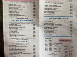 Taqueria Don Sige #2 menu