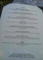 Inn On The Creek menu