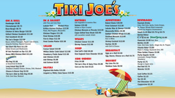 Tiki Joes Beach Club menu