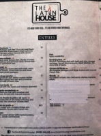 The Latin House menu