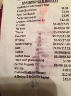 Williams Seafood menu