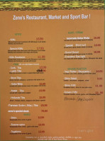 Zene's Deli World Market menu