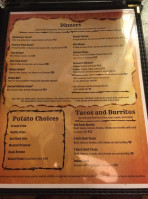 Red Rock menu