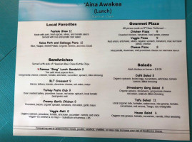 Hawaiian Island Cafe menu
