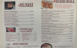 Aka Sushi menu