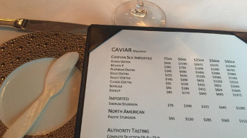 Caviar Russe menu