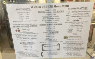 Walton Freeze menu