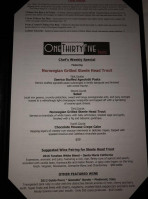 One Thirty Five Prime menu