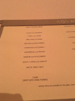 Aquavit menu