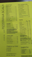 La Scala Italian menu