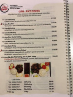 Pho Huy menu