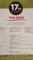 17th Street Thai Sushi menu