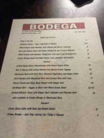 Bodega Restaurant menu
