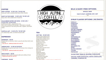 High Alpine Coffee inside
