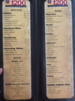 1200 Chophouse menu