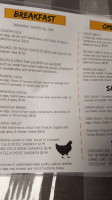 Farmhouse Diner menu