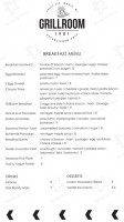 Grillroom 1901 menu