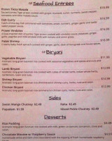 Namaste Kitchen Sebastopol menu