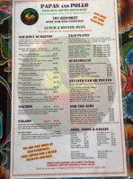Papas & Pollo Southwest menu