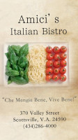 Amici's Italian Bistro menu