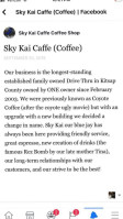Sky Kai Caffe food