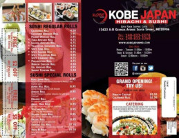 Kobe Japan Hibachi And Sushi menu