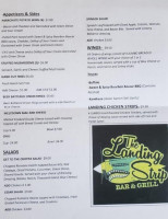The Landing Strip And Grill menu