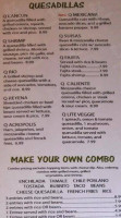 Rio Lindo Mexican menu