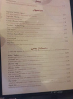 Bombay Indian menu