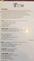 Indochine Cafe menu