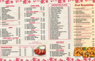 Tokyo Japanese Chinese menu