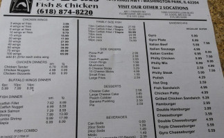 St Louis Fish Chicken menu