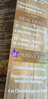 Sunny Jillian's Pizza Pub menu