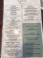 The Cottage Bar Restaurant menu