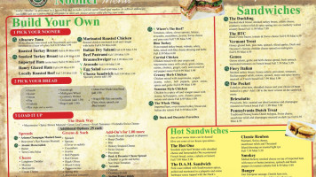 Duck Decanter menu